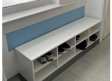 Anlehnschutz für die Schuhbank