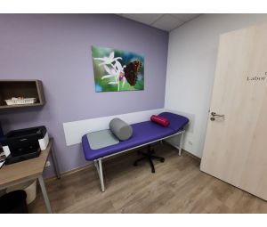 Wandschutz hinter Behandlungsliege