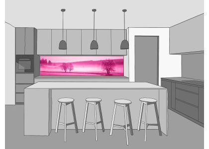 Bedruckte Foto R&uuml;ckwand