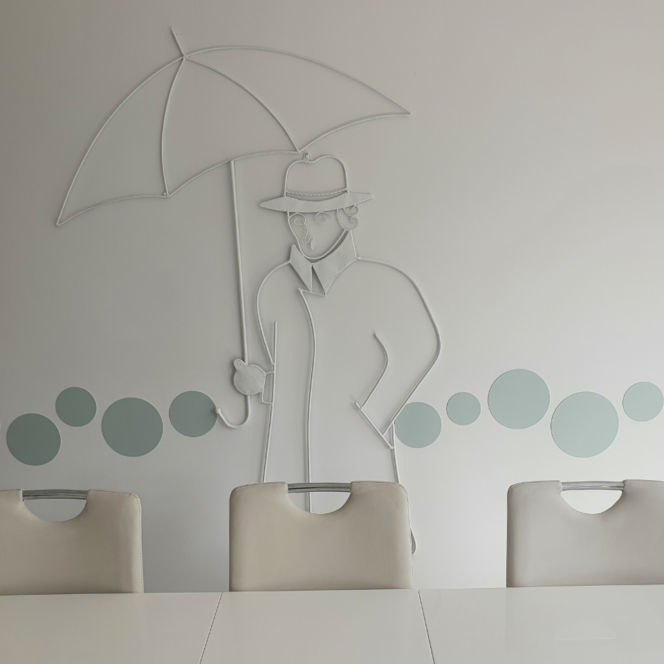 Wandschutz Essbereich, Wandschutz hinter Stuhllehnen