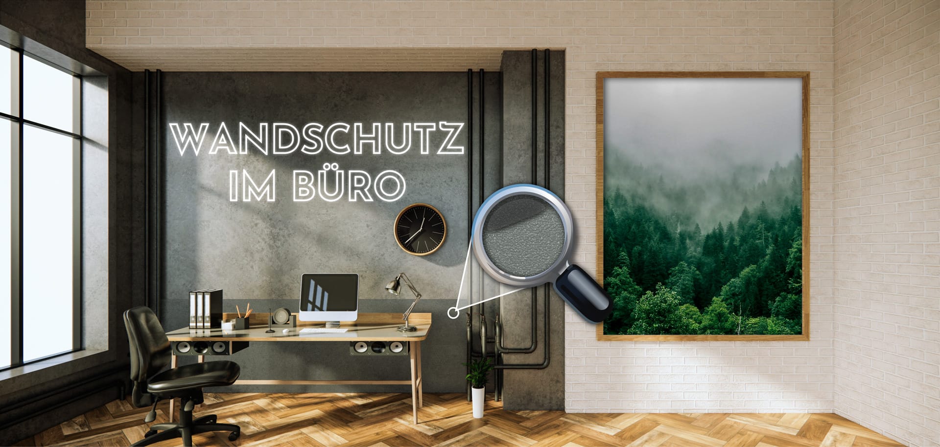 Wandschutz f&uuml;r B&uuml;ro